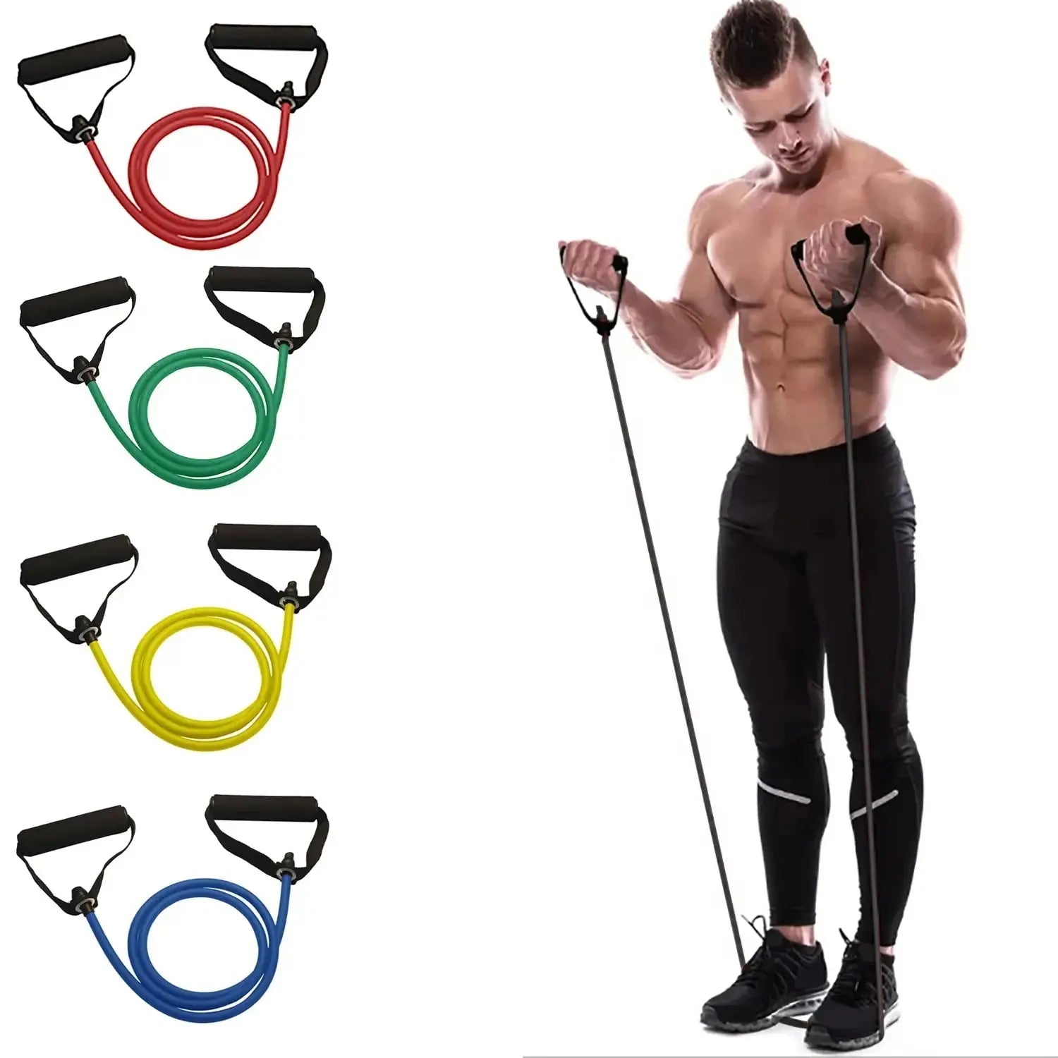 Resistance Bands With Handles for Total Body Strength